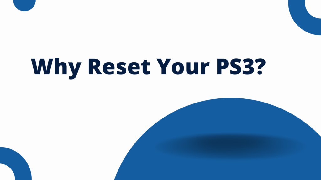 Factory Reset Your PS3